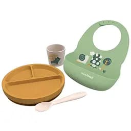 Силіконовий набір дитячого посуду Miniland BLW Garden 4 предмети (89638)
