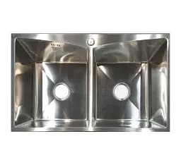 Мийка кухонна Kraft Handmade HD7848-20 подвійна + кошик 780х480х230х3 мм 30412