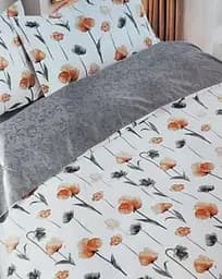 Постельное белье сатин Laura-Grand 21 евро комплект цветочный принт