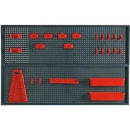 Панель перфорированная для инструмента TOPEX 50 x 80 см, 2 контейнера, 10 зажимов, 8 зажимов 79R186