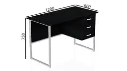 Комп'ютерний стіл Гаррі 75x120x60 білий ДСП Сосна Кембра 32мм FRD-104059 - мініатюра 4