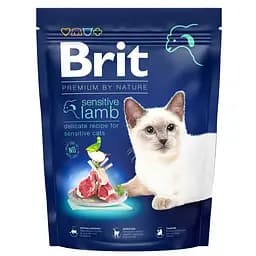 Сухой корм для котов с чувствительным пищеварением Brit Premium by Nature Cat Sensitive с ягненком 300 г