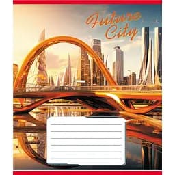 Зошит учнівський "Міста майбутнього" Leader 024-550177K-3 в клітинку, 24 аркуші