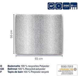Килимок для ванної Kela Ombre 65x55x3.7 см морозно-блакитний (23568) - мініатюра 3