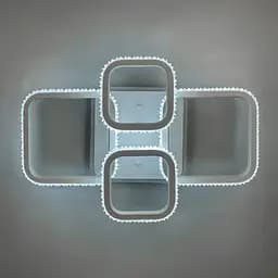Світлодіодна LED люстра з RGB підсвіткою в білому корпусі | Арт. A 77074/2+2 RGB WT | Line F - мініатюра 4