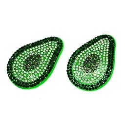 Зажим для волос Авокадо в камнях La-beauty 1200-203-2, 5,5 см