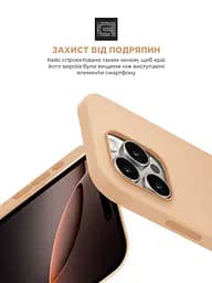 Силиконовый чехол для Apple iPhone 16 Pro, ICON2 Case, золотой, противоударный, панель, защита всего корпуса, матовая поверхность Soft Touch, выступает над дисплеем, совместим с защитными стеклами и пленками, с микрофиброй, ArmorStandart (ARM79636) - мініатюра 5