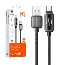 Кабель Mcdodo LED Display USB-A to USB-C 6A Data Cable 1.2 м Чорний - мініатюра 3