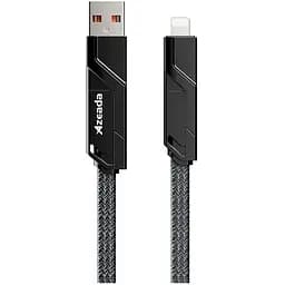 Дата кабель USB 2.0 AM/USB-C to Lightning + Type-C 1.5m PD-B96th Black Proda (PD-B96th-BK)