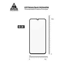 Захисне скло на Samsung Galaxy A34 5G (A346) з олеофобним покриттям, Pro, повне проклеювання, антистатичний і пиловідштовхуючий шар, 9H, самоклеючеся, 2.5D, на весь екран, антистатичний клей, ArmorStandart (ARM66207) - мініатюра 3