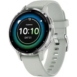Смарт-годинник Garmin Venu 3S Silver Stainless Steel Bezel with Sage Gray Case and Silicone Band (010-02785-01/51) [111836]