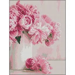 Алмазна мозаїка Strateg ПРЕМІУМ Ранковий букет без підрамника розміром 30х40 см (ZAV3040-25)