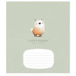 Зошит учнівський "Cute friends" 012-3292K-2 в клітинку, 12 аркушів