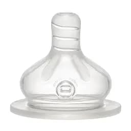 Соска силиконовая Nip ортондонтическая с широким горлышком 0+ средний поток размер M 2 шт. (330313)