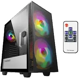 Корпус GameMax Aero Black, без БП, Mid Tower, ATX/Micro ATX/Mini ITX, 1хUSB 3.0, 1хUSB 2.0, 1x120 мм ARGB Fan, 2x200 мм ARGB Fan, 360x210x440 мм, 0.5 мм, 5.5