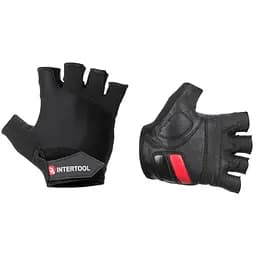 Рукавички захисні Intertool шкіряна гелеві вставки без пальців 10"