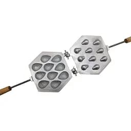 Форма для выпечки лесных орешков (орешница) на 10 орехов, Ласунка 81841