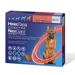 Таблетки Boehringer Ingelheim NexGard Spectra против паразитов для собак XL 30-60 кг