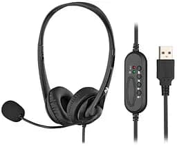 Стереогарнитура для ПК On-ear CH11 USB, omni-mic, 2 м, черный 2E teh0013141