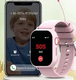 Розумний дитячий годинник Lemfo M05 з 4G сім картою, камерою, GPS відстеженням та прослушкою Рожевий - мініатюра 7