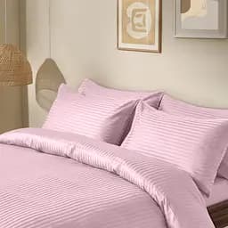 Комплект постільної білизни Cosas Floral Двоспальний сатин пудра (StrSatin_50Floral_El140-Floral_180) - мініатюра 2