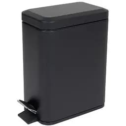 Мусорное ведро Zerix Sansa-TC0105 Black с плавным закрытием прямоугольное 5 л черный (ZX5894) 