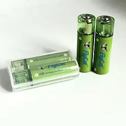 Акумулятор USB FluCat AA 1.5V 1450 mAh 2 шт. в комплекті - мініатюра 4