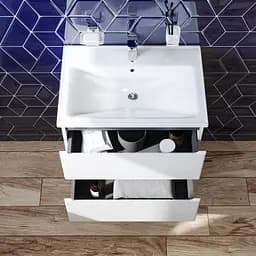 Тумба підвісна AM.PM X - Joy 65 см з умивальником M85-FHX0652-WC0652WG38 - мініатюра 3