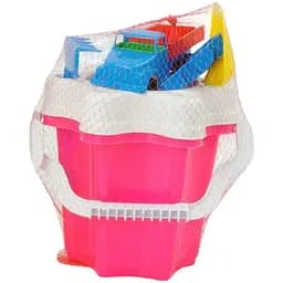 Відро Bamsic Квіточка №4 012/12P яскравий набір для ігор з піском і водою з машинкою та аксесуарами