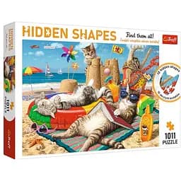 Пазл Trefl Hidden Shapes Коты на отдыхе, 1011 эл. (10674)