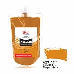 Фарба акрилова Rosa Studio Вохра світла 427, 200 мл