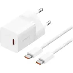 Мережевий зарядний пристрій Baseus GaN5 Fast Charger (mini) 1C 30 W EU Cable Type-C to Type-C 1m P10110902213-00