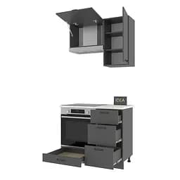 Комплект кухоннний Idea Н-23 100 см Антрацит - мініатюра 2