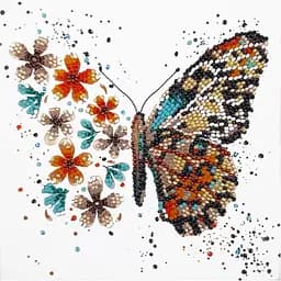 Набор-мини для вышивания бисером Abris Art Тигровые крылья 15х15 см Art AM-239  