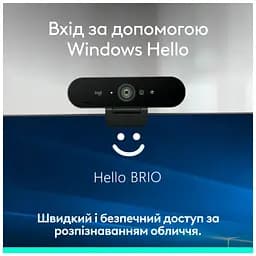 Веб-камера Logitech Brio 4K Ultra HD for Business Graphite (960-001746) - мініатюра 12