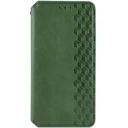 Шкіряний чохол-книжка GETMAN Cubic (PU) для Xiaomi Redmi 13C / Poco C65 Зелений