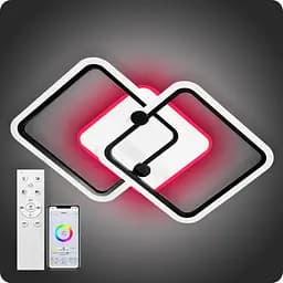 Люстра светодиодная 517 Light 3color с пультом 80Вт Черный (02010)