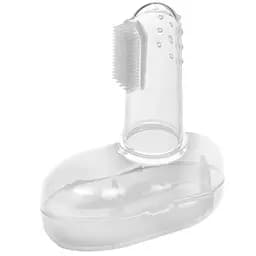 Силиконовая зубная щетка для десен Mega Zayka MGZ-0706(Crystal) в футляре