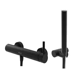 Смеситель для душа Kohlman Roxin black настенный KPL-QW120RB Черный матовый