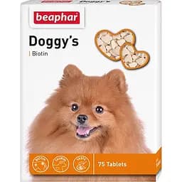 Вітамізовані ласощі з біотином для собак Beaphar Doggy's + Biotine 75 т