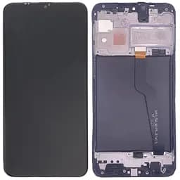 Дисплей Samsung A105FN Galaxy A10 Dual Sim /M105 чорний, OEM (In-Cell), з рамкою