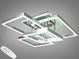 LED люстра стельова з диммерным пультом і підсвічуванням Diasha 7008NEW HR LED RGB dimmer - мініатюра 2