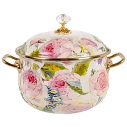 Кастрюля эмалированная Elmani с крышкой, 3,8 л, диаметр 20см, высота 12 см (763-004)