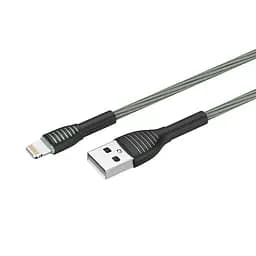 Кабель ColorWay USB - Lightning (M/M), braided cloth, 3 А, 1 м, Gray (CW-CBUL041-GR) - мініатюра 2