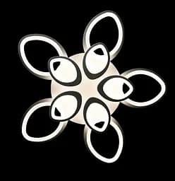 Люстра стельова LED Splendid Ray L78365/5+5, 240W, білий, сучасний стиль з пультом - мініатюра 5