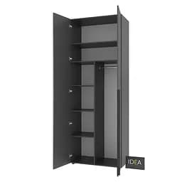 Шафа для одягу комбінована Idea Д-128 Антрацит - мініатюра 4