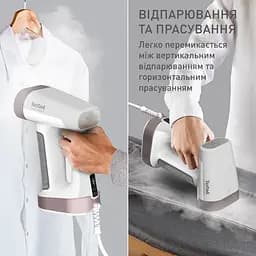 Компактний відпарювач Tefal Pure Force 2 в 1 білий (DT8720E0) - мініатюра 5