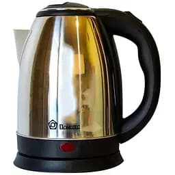 Електрочайник Domotec 2 л Чорний/Сріблястий