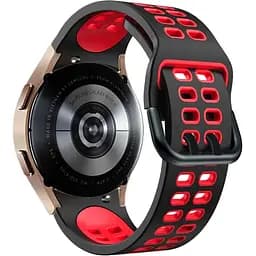 Ремінець для Samsung Galaxy Watch 4 Classic 46mm - чорно-червоний ширина кріплення 20мм силікон перфорація розмір L Watchbands Galaxy Sport (WB00S4GALAXYSPORT1CLASSIC446)