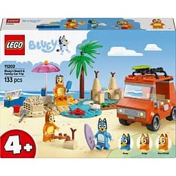 Конструктор LEGO Bluey Пляж і сімейна поїздка на автомобілі Блуї 133 деталі (11202)  